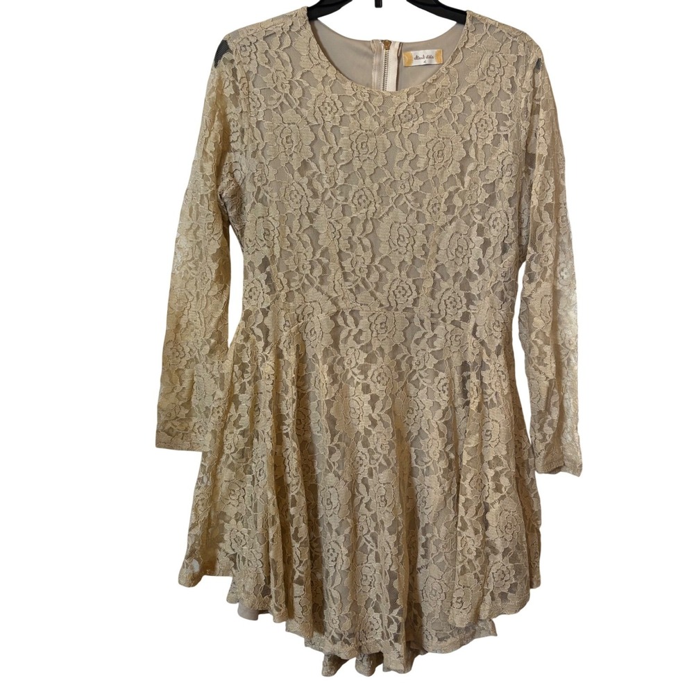 Altar'd State Women's Dress Large Long‎ Sleeve Lined Lace Zipper Back